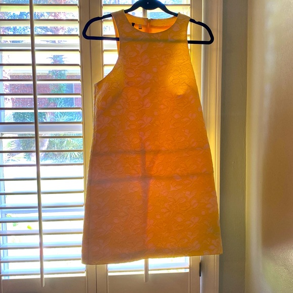 Anthropologie Yellow Floral Cocktail Dress, Size S - Picture 1 of 4